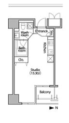グランアベニュー栄 ワンルームの間取図画像
