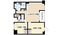 グランアベニュー栄 2LDKの間取図画像