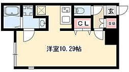 ブランシェ桜山 1Kの間取図画像
