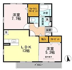 エクセル庄内 2LDKの間取図画像