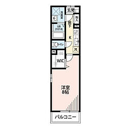 SABIO FUJIGAOKA 1Kの間取図画像