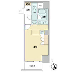 ドゥーエ大須 ワンルームの間取図画像
