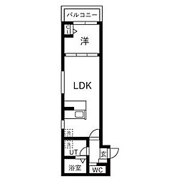 ジュエル喜多山II 1LDKの間取図画像