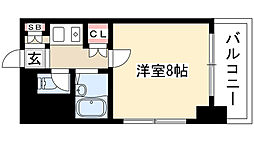 オアシス日向 1Kの間取図画像