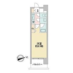 ルクレ新栄レジデンス 1Kの間取図画像