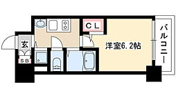 プレサンス鶴舞公園WEST 1Kの間取図画像