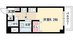プロクシィスクエア藤見ヶ丘 ワンルームの間取図画像