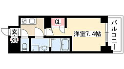 S-RESIDENCE葵 1Kの間取図画像
