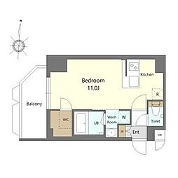 S-RESIDENCE高岳bresa(ブレサ) ワンルームの間取図画像