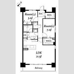 ロイヤルパークス千種 2LDKの間取図画像