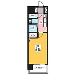 ArtizA上前津 1Kの間取図画像