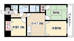 エミネンス石川橋 3DKの間取図画像