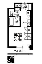 リッツィ本山 1Kの間取図画像