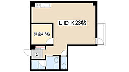 リバーサイドテラス石川橋 1LDKの間取図画像