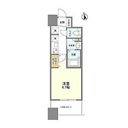 インプルーブ鶴舞 1Kの間取図画像