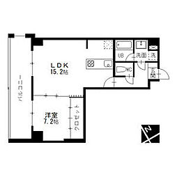エルミタージュ新栄 1LDKの間取図画像