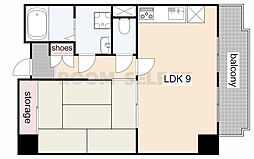セキスイハイム徳川レジデンス 1LDKの間取図画像