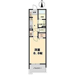 willDo太閤通 1Kの間取図画像