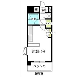 パルテンツァ 1Kの間取図画像