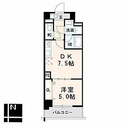 プレスティ則武 1DKの間取図画像