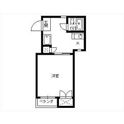 シャトー星ケ丘 1Kの間取図画像