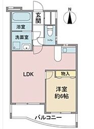 ウェルトータス 1LDKの間取図画像