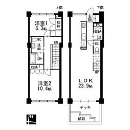 トランセット覚王山 2LDKの間取図画像