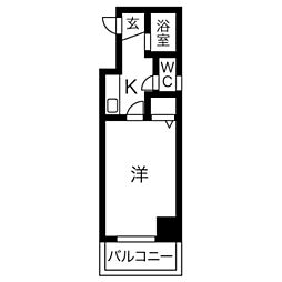 サンシャイン福成 1Kの間取図画像