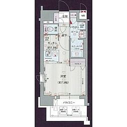 プレサンス名古屋STATIONアライブ 1Kの間取図画像
