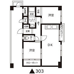 ロイヤルコーポ 2LDKの間取図画像