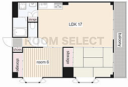 マンション葵 2LDKの間取図画像