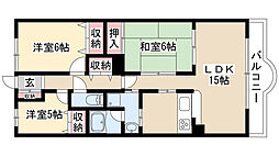 クレストヒルズ東山 3LDKの間取図画像