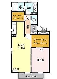 パラーシオ 1LDKの間取図画像