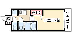 プレサンスジェネ千種内山 1Kの間取図画像