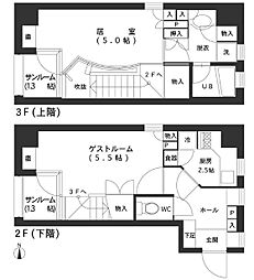 2000HOUSE 2Kの間取図画像