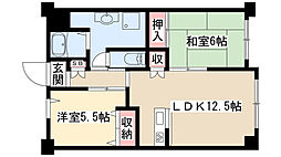 滝子アネックス 2LDKの間取図画像