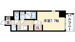 セイワパレス丸の内駅前プレミア 1Kの間取図画像