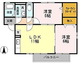 クレール・ヴィラージュ B棟 2階/201