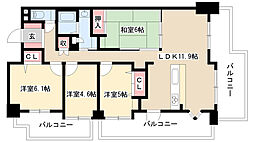 グランドメゾン小幡緑地 4LDKの間取図画像