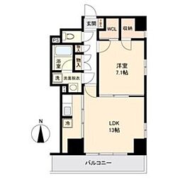 ランドハウス泉 1LDKの間取図画像