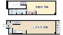 RESIDIA東桜2 1LDKの間取図画像