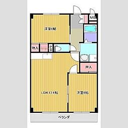ラ・カーザ小島 2LDKの間取図画像