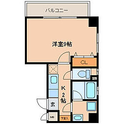 ALLGOGRATO 1Kの間取図画像