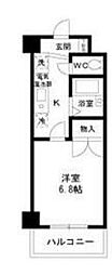 メゾンキムラ2 1Kの間取図画像