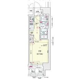 プレサンス鶴舞公園セラヴィ 1Kの間取図画像