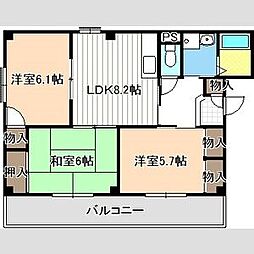 エスペラール明正 3LDKの間取図画像