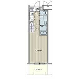 パルティール浅間町 1Kの間取図画像