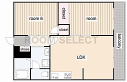 清和ハイツ 2LDKの間取図画像
