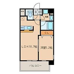 プレミアム浅間町 1LDKの間取図画像