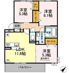 アリエッタ 3LDKの間取図画像